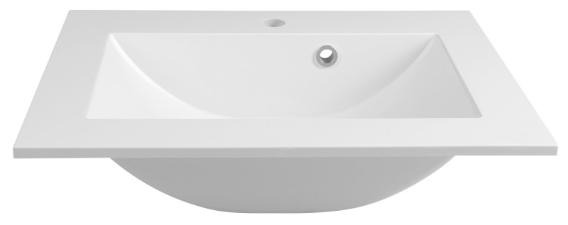 YUKON umyvadlo, litý mramor, 60x45cm, bílá YU060